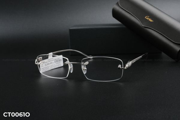 CT0061O Gọng chính hãng Cartier, top gọng đẹp, gọng thời trang, gọng nam nữ unisex, gọng kính cận, gọng kính giả cận chống bụi, kiểu dáng vuông khoan ốc không viền