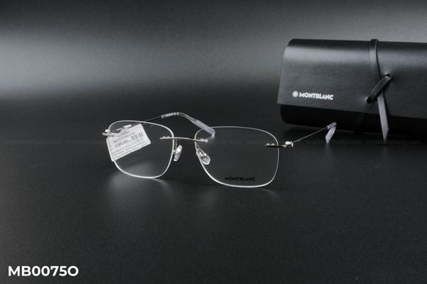 MB0075O gọng kính chính hãng Montblanc, top gọng đẹp, gọng thời trang, gọng nam nữ unisex, gọng kính cận, gọng kính giả cận chống bụi, kiểu dáng vuông khoan ốc không viền