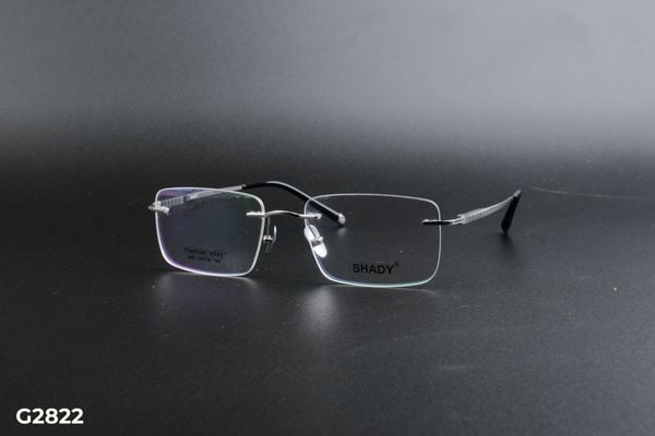 g2822 top gọng đẹp, gọng thời trang, gọng nam nữ unisex, gọng kính cận, gọng kính giả cận chống bụi, kiểu dáng vuông khoan ốc không viền
