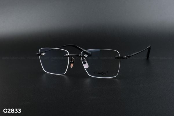 G2833 Gọng kính chính hãng Shady, top gọng đẹp, gọng thời trang, gọng nam nữ unisex, gọng kính cận, gọng kính giả cận chống bụi, kiểu dáng vuông khoan ốc không viền