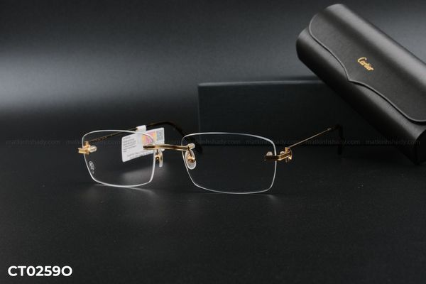 CT0259O, Gọng chính hãng Cartier, top gọng đẹp, gọng thời trang, gọng nam nữ unisex, gọng kính cận, gọng kính giả cận chống bụi, kiểu dáng vuông không viền