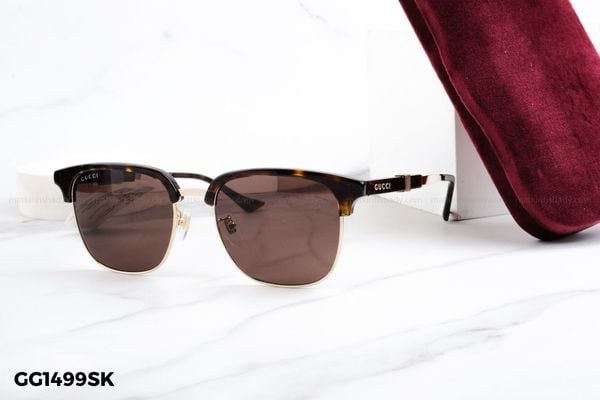 GG1499SK kính mát chính hãng gucci, top kính mát đẹp, kính mát thời trang, kính mát nam nữ unisex, kính râm, kiểu dáng vuông nửa viền