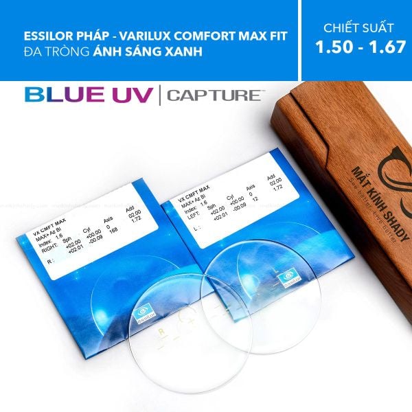Đa Tròng Chống Ánh Sáng Xanh Varilux Comfort Max Fit Essilor