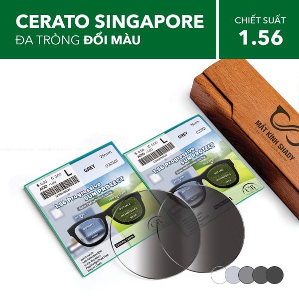 Đa Tròng Đổi Màu Cerato Progressive Sun Protect 1.56