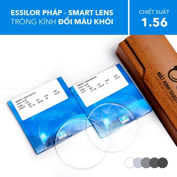 Đa Tròng Đổi Màu Smart Lens Sunx Essilor 1.56