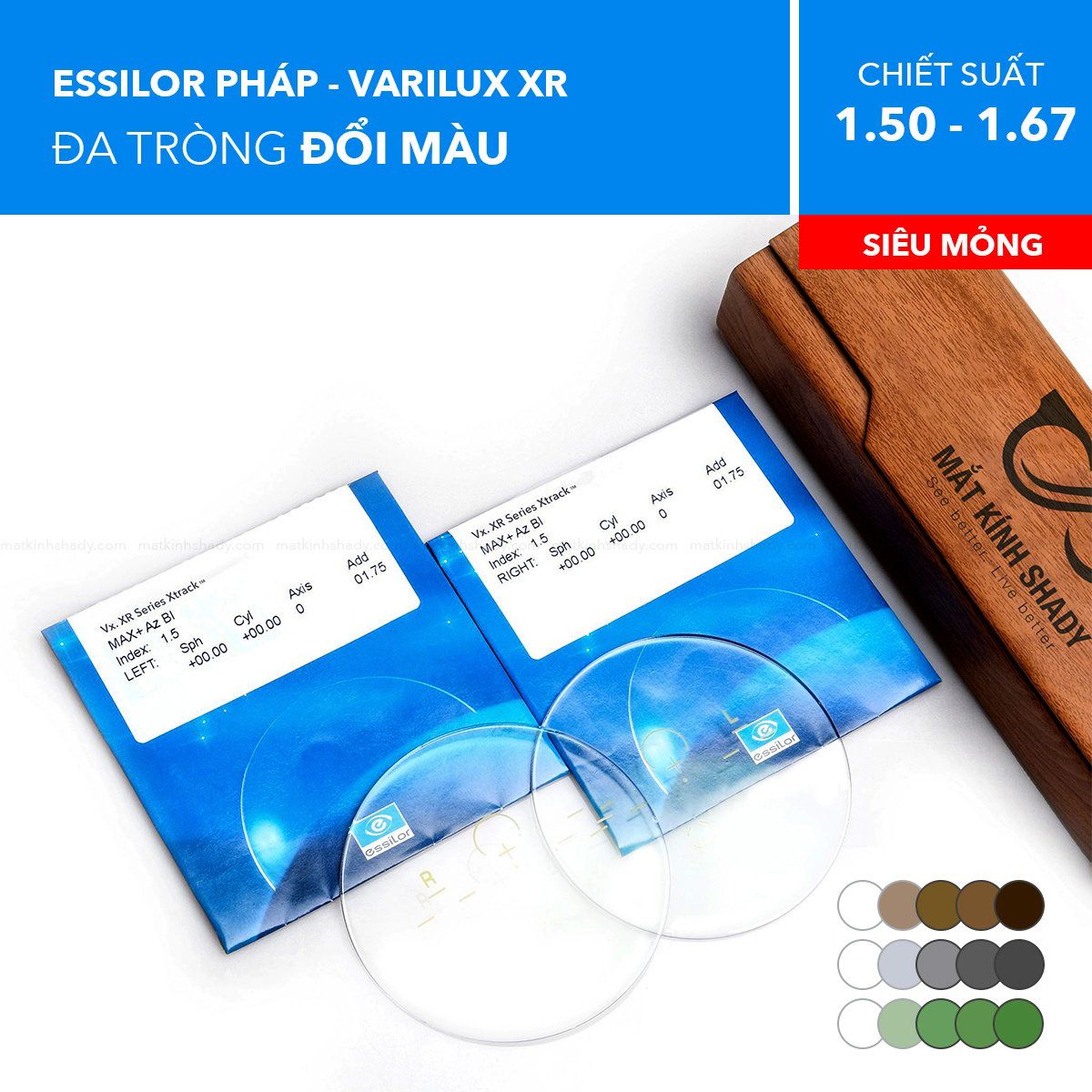  Đa Tròng Đổi Màu Varilux XR Series XTractive Essilor 