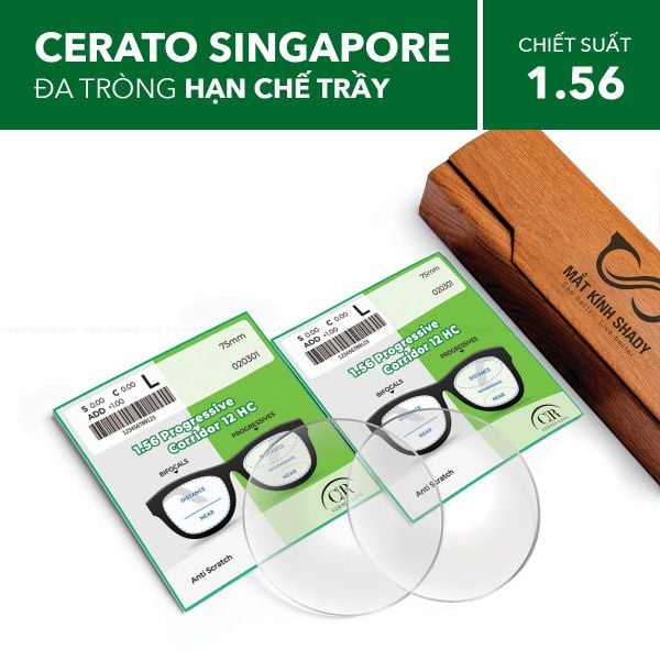 Đa Tròng Hạn Chế Trầy Cerato Progressive 1.56 HC