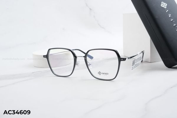 AC34609 gọng kính chính hãng ancci, top gọng đẹp, gọng thời trang, gọng nam nữ unisex, gọng kính cận, gọng kính giả cận chống bụi, kiểu dáng lục giác