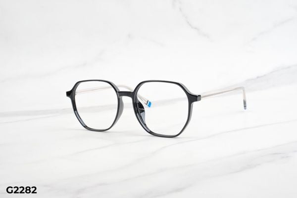 G2282 top gọng đẹp, gọng thời trang, gọng nam nữ unisex, gọng kính cận, gọng kính giả cận chống bụi, kiểu dáng lục giác