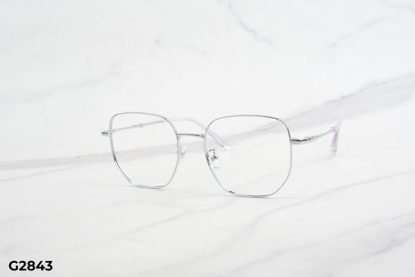G2843 top gọng đẹp, gọng thời trang, gọng nam nữ unisex, gọng kính cận, gọng kính giả cận chống bụi, kiểu dáng lục giác