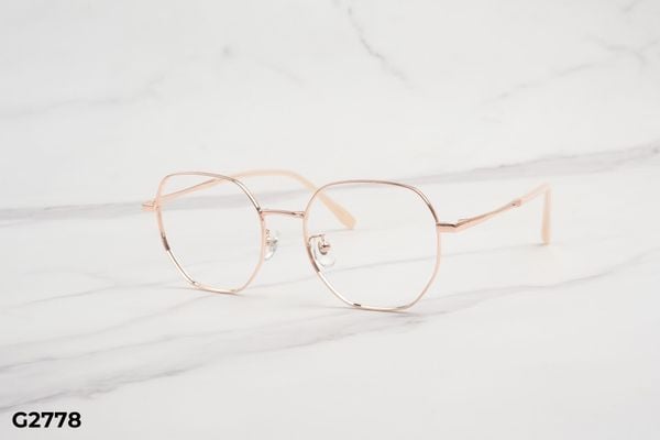 G2778 top gọng đẹp, gọng thời trang, gọng nam nữ unisex, gọng kính cận, gọng kính giả cận chống bụi, kiểu dáng lục giác