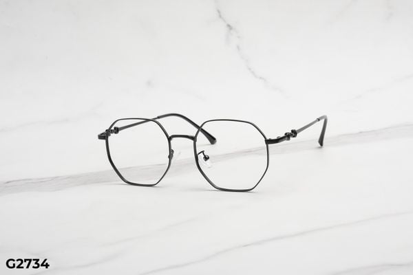 G2734 top gọng đẹp, gọng thời trang, gọng nam nữ unisex, gọng kính cận, gọng kính giả cận chống bụi, kiểu dáng lục giác