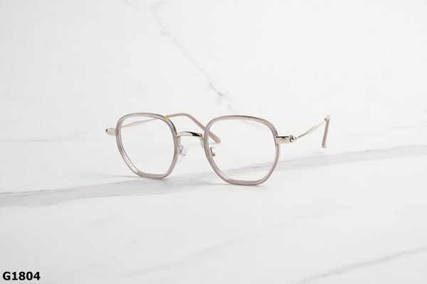 G1804 top gọng đẹp, gọng thời trang, gọng nam nữ unisex, gọng kính cận, gọng kính giả cận chống bụi, kiểu dáng lục giác