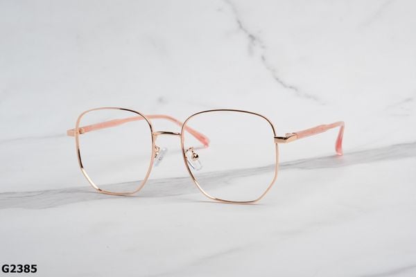 G2385  top gọng đẹp, gọng thời trang, gọng nam nữ unisex, gọng kính cận, gọng kính giả cận chống bụi, kiểu dáng lục giác
