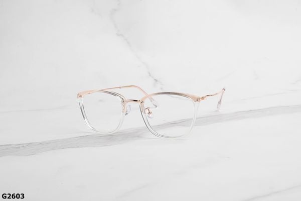 G2603, top gọng đẹp, gọng thời trang, gọng nam nữ unisex, gọng kính cận, gọng kính giả cận chống bụi, kiểu dáng mắt mèo