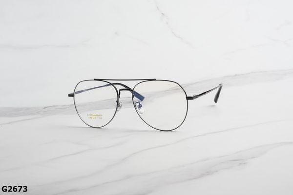 G2673, top gọng đẹp, gọng thời trang, gọng nam nữ unisex, gọng kính cận, gọng kính giả cận chống bụi, kiểu dáng phi công