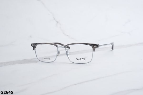 G2645, top gọng SHADY đẹp, gọng thời trang, gọng nam nữ unisex, gọng kính cận, gọng kính giả cận chống bụi, kiểu dáng vuông nửa viền