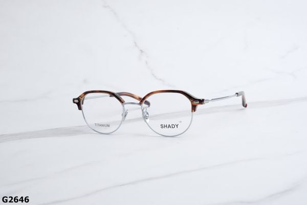 G2646, top gọng SHADY đẹp, gọng thời trang, gọng nam nữ unisex, gọng kính cận, gọng kính giả cận chống bụi, kiểu dáng tròn nửa viền