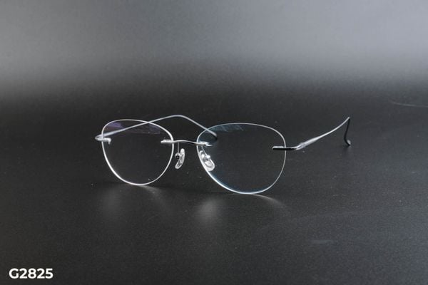 G2825 top gọng đẹp, gọng thời trang, gọng nam nữ unisex, gọng kính cận, gọng kính giả cận chống bụi, kiểu dáng mắt mèo khoan ốc không viền