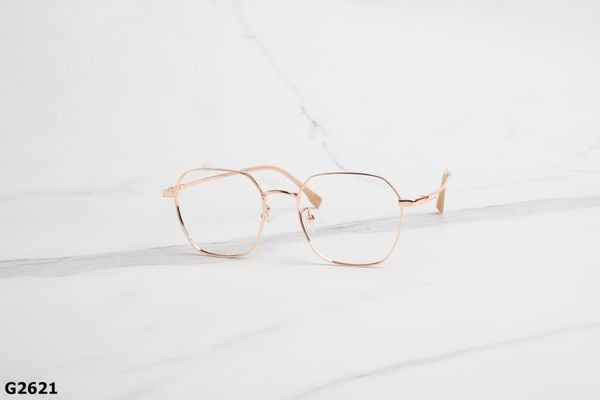 G2621, top gọng đẹp, gọng thời trang, gọng nam nữ unisex, gọng kính cận, gọng kính giả cận chống bụi, kiểu dáng lục giác