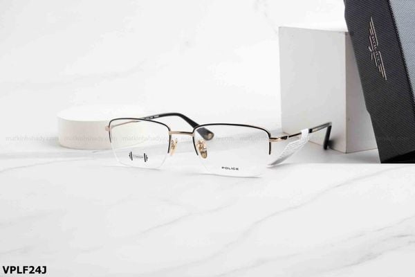 VPLF24J, Gọng chính hãng Police, top gọng đẹp, gọng thời trang, gọng nam nữ unisex, gọng kính cận, gọng kính giả cận chống bụi, kiểu dáng vuông nửa viền
