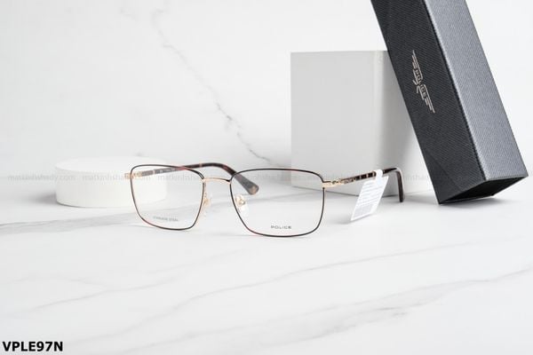 VPLE97N, Gọng chính hãng Police, top gọng đẹp, gọng thời trang, gọng nam nữ unisex, gọng kính cận, gọng kính giả cận chống bụi, kiểu dáng vuông