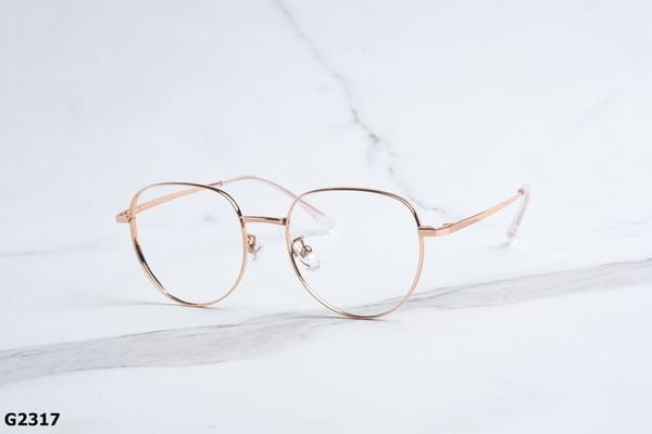 G2317 top gọng đẹp, gọng thời trang, gọng nam nữ unisex, gọng kính cận, gọng kính giả cận chống bụi, kiểu dáng tròn