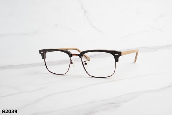 G2039 top gọng đẹp, gọng thời trang, gọng nam nữ unisex, gọng kính cận, gọng kính giả cận chống bụi, kiểu dáng vuông nửa viền
