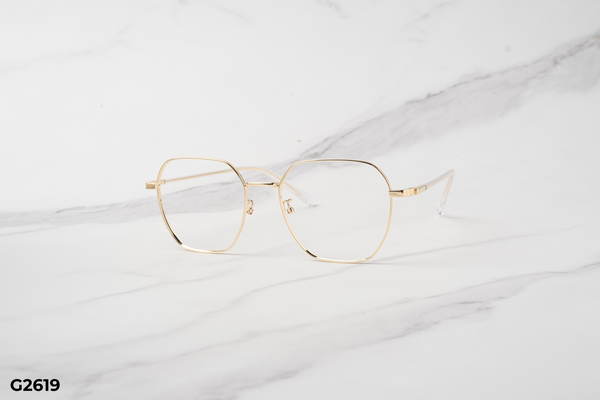 G2619, top gọng đẹp, gọng thời trang, gọng nam nữ unisex, gọng kính cận, gọng kính giả cận chống bụi, kiểu dáng lục giác