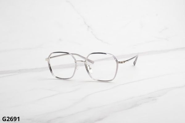 G2691, top gọng đẹp, gọng thời trang, gọng nam nữ unisex, gọng kính cận, gọng kính giả cận chống bụi, gọng kiểu dáng lục giác