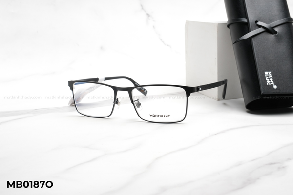 MB0187O gọng kính chính hãng Montblanc, top gọng đẹp, gọng thời trang, gọng nam nữ unisex, gọng kính cận, gọng kính giả cận chống bụi, kiểu dáng vuông nửa viền