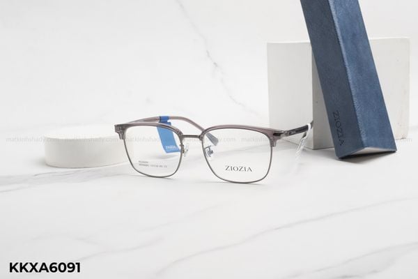 KKXA6091 gọng kính chính hãng ziozia, top gọng đẹp, gọng thời trang, gọng nam nữ unisex, gọng kính cận, gọng kính giả cận chống bụi, kiểu dáng vuông nửa viền