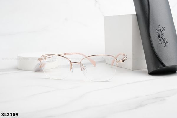 XL2169, Gọng chính hãng LINE ART CHARMANT, top gọng đẹp, gọng thời trang, gọng nam nữ unisex, gọng kính cận, gọng kính giả cận chống bụi, kiểu dáng mắt mèo nửa viền