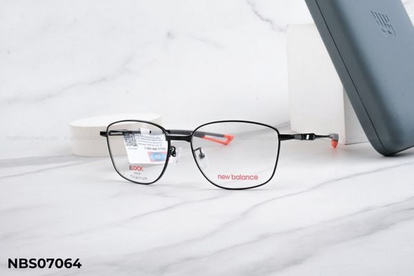 NBS07064 gọng kính chính hãng New Balance, top gọng đẹp, gọng thời trang, gọng nam nữ unisex, gọng kính cận, gọng kính giả cận chống bụi, kiểu dáng vuông