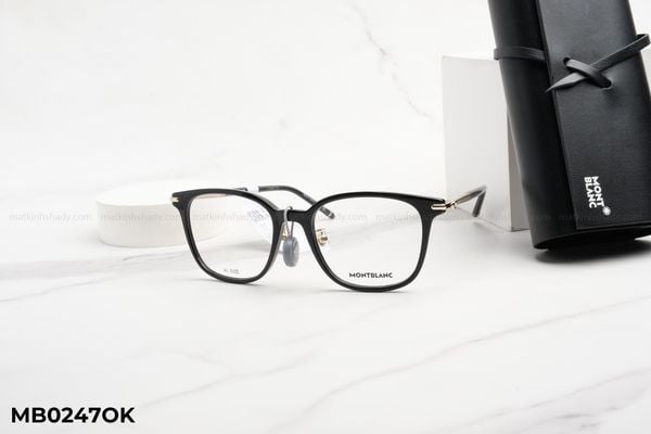 MB0247OK gọng kính chính hãng Montblanc, top gọng đẹp, gọng thời trang, gọng nam nữ unisex, gọng kính cận, gọng kính giả cận chống bụi, kiểu dáng vuông