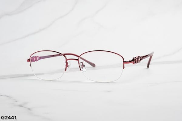 G2441 top gọng đẹp, gọng thời trang, gọng nam nữ unisex, gọng kính cận, gọng kính giả cận chống bụi, kiểu dáng oval nửa viền