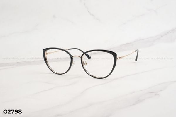 G2798 top gọng đẹp, gọng thời trang, gọng nam nữ unisex, gọng kính cận, gọng kính giả cận chống bụi, kiểu dáng mắt mèo