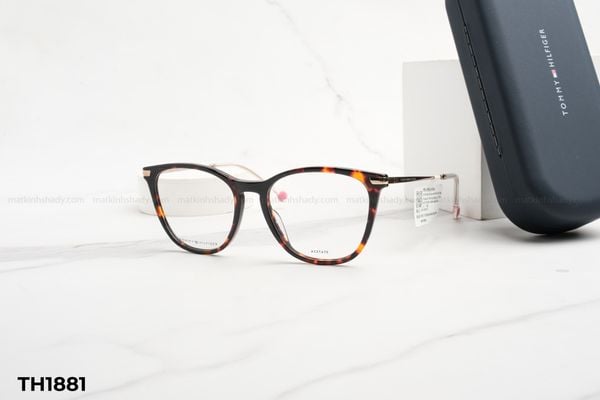 TH1881 gọng kính chính hãng Tommy Hilfiger, top gọng đẹp, gọng thời trang, gọng nam nữ unisex, gọng kính cận, gọng kính giả cận chống bụi, kiểu dáng mắt mèo