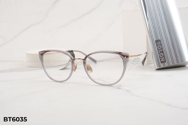 BT6035 gọng kính chính hãng bolon, top gọng đẹp, gọng thời trang, gọng nam nữ unisex, gọng kính cận, gọng kính giả cận chống bụi, kiểu dáng mắt mèo