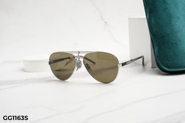 GG1163S kính mát chính hãng gucci, top kính mát đẹp, kính mát thời trang, kính mát nam nữ unisex, kính râm, kiểu dáng phi công