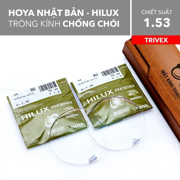 Tròng Kính Chống Bể Hilux Phoenix Hoya 1.53 Trivex
