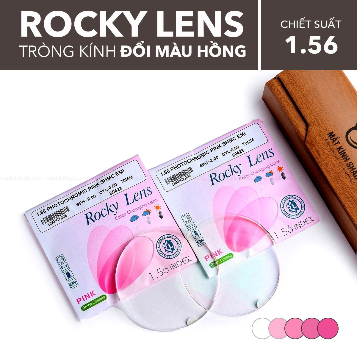  Tròng Kính Đổi Màu Rocky Lens 1.56 SHMC 