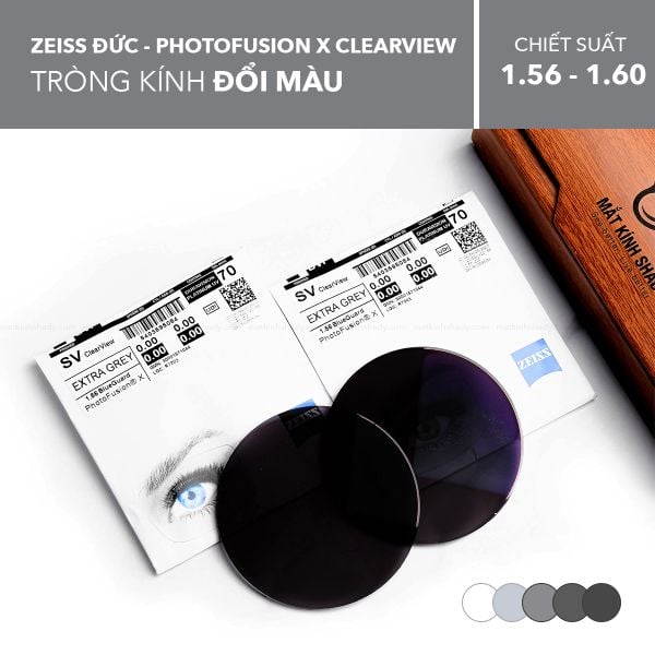 Tròng Kính Đổi Màu Zeiss PhotoFusion X ClearViewTròng Kính Đổi Màu Zeiss PhotoFusion X ClearView