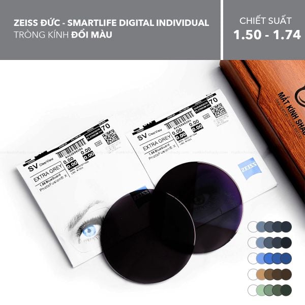 Tròng kính Đổi Màu ZEISS SmartLife Digital Individual PhotoFusion X