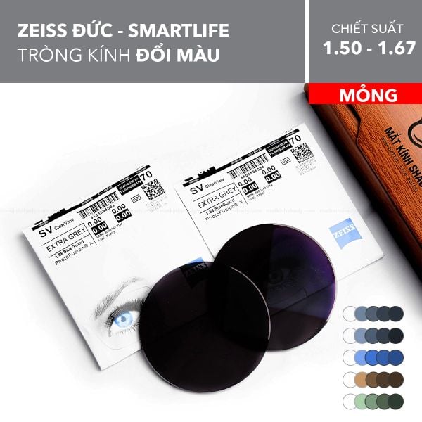 Tròng Kính Đổi Màu ZEISS SmartLife PhotoFusion X