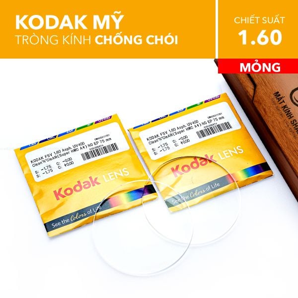 Tròng Kính Mỏng Chống Chói Kodak 1.60 Fsv Uv400