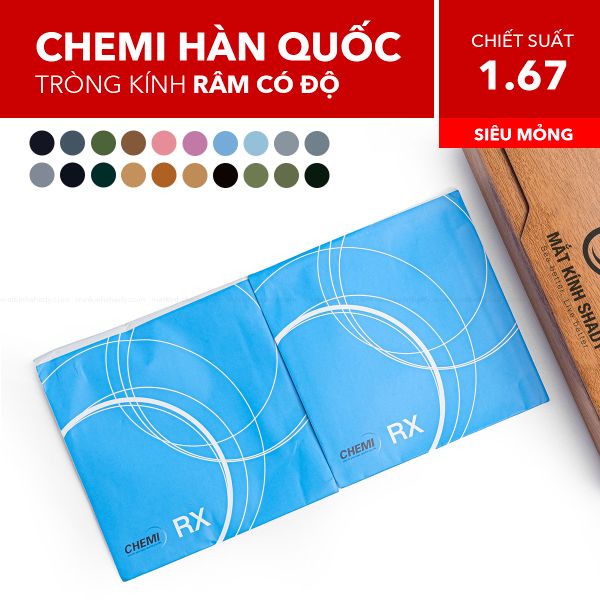 Tròng Kính Râm Cận Chemi Rx 1.67 U2 Tint