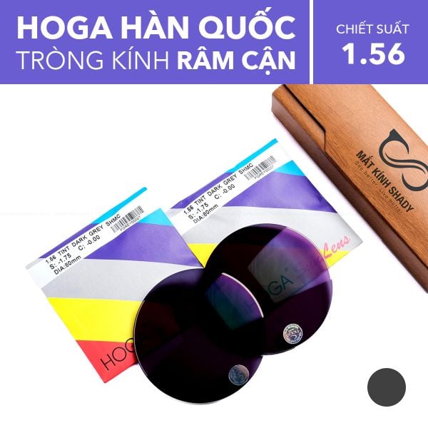 Tròng Kính Râm Cận Hoga 1.56 SHMC Khói