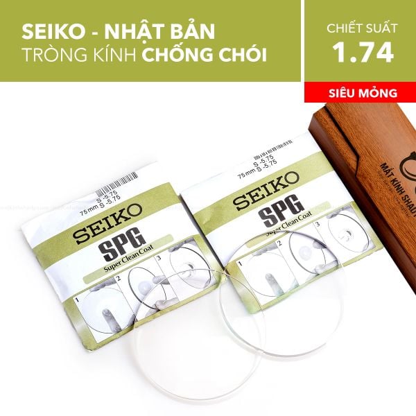 Tròng Kính Siêu Mỏng Chống Chói Seiko 1.74
