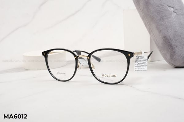 MA6012 gọng kính chính hãng molsion, top gọng đẹp, gọng thời trang, gọng nam nữ unisex, gọng kính cận, gọng kính giả cận chống bụi, kiểu dáng tròn